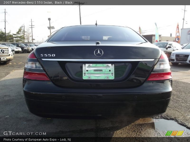 Black / Black 2007 Mercedes-Benz S 550 Sedan