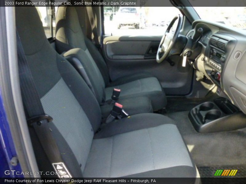 Sonic Blue Metallic / Dark Graphite 2003 Ford Ranger Edge Regular Cab