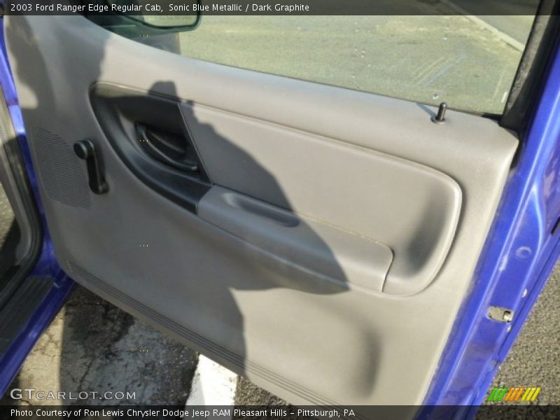 Sonic Blue Metallic / Dark Graphite 2003 Ford Ranger Edge Regular Cab