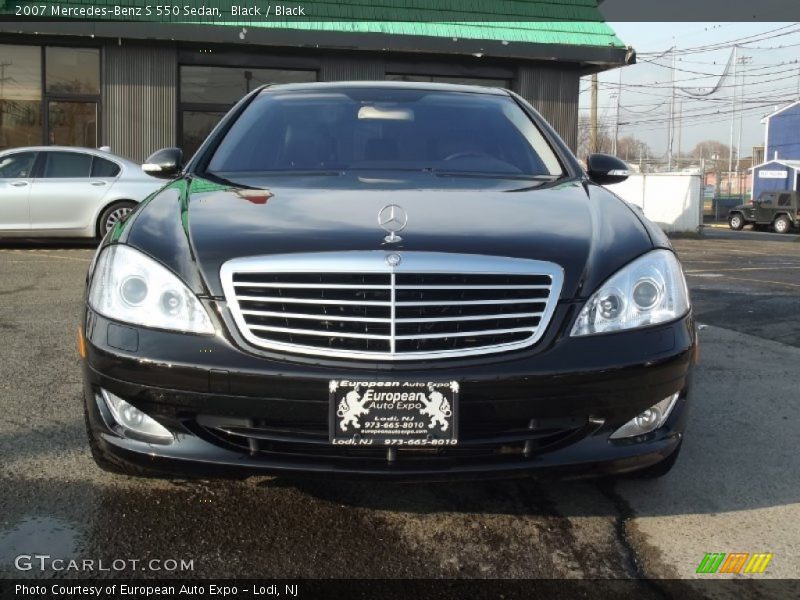 Black / Black 2007 Mercedes-Benz S 550 Sedan