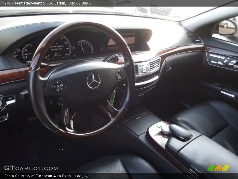 Black / Black 2007 Mercedes-Benz S 550 Sedan