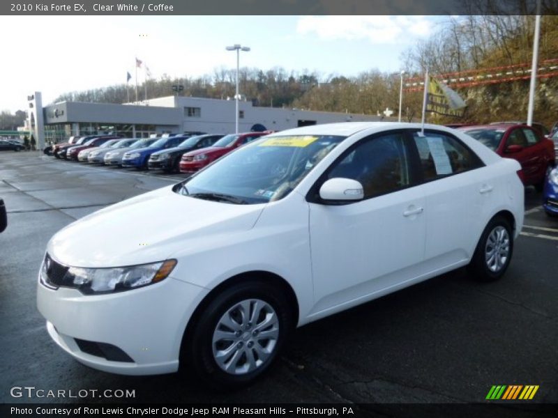 Clear White / Coffee 2010 Kia Forte EX