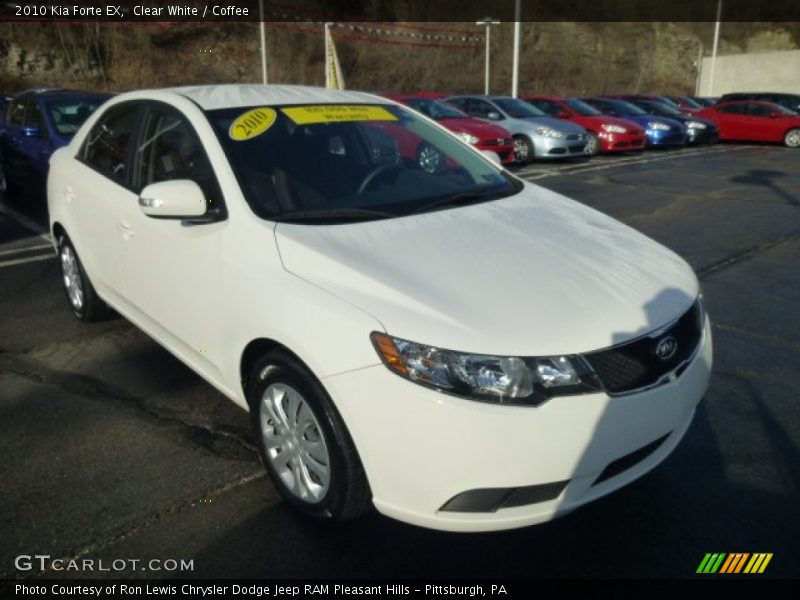 Clear White / Coffee 2010 Kia Forte EX