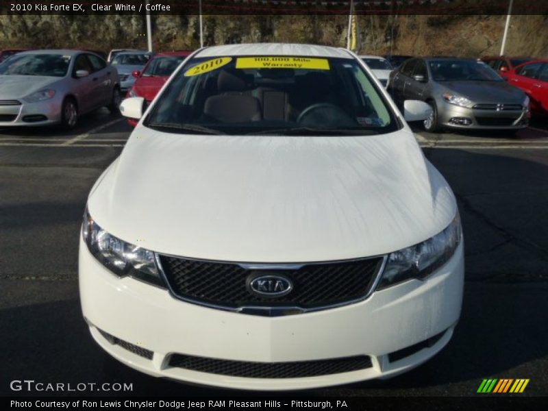 Clear White / Coffee 2010 Kia Forte EX