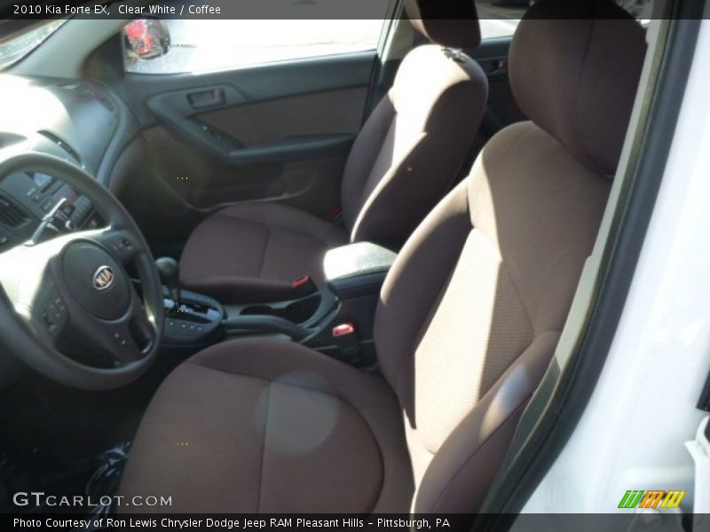Clear White / Coffee 2010 Kia Forte EX