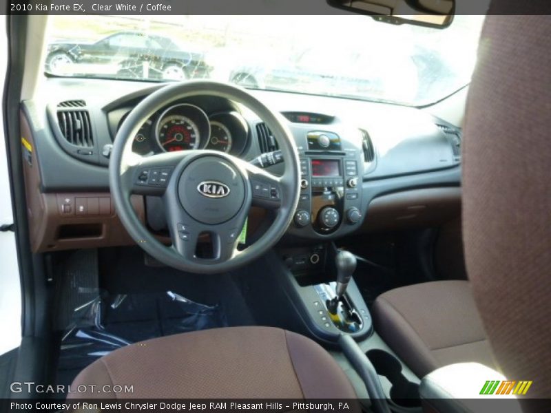 Clear White / Coffee 2010 Kia Forte EX