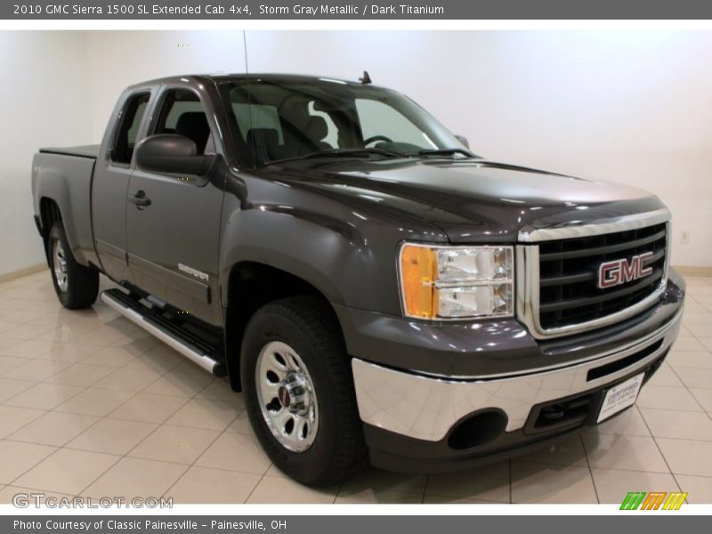 Storm Gray Metallic / Dark Titanium 2010 GMC Sierra 1500 SL Extended Cab 4x4