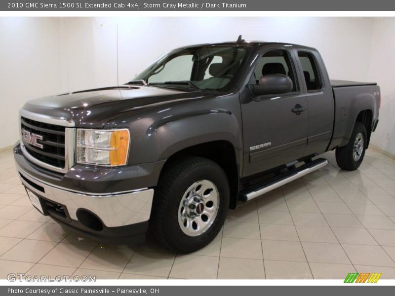 Storm Gray Metallic / Dark Titanium 2010 GMC Sierra 1500 SL Extended Cab 4x4