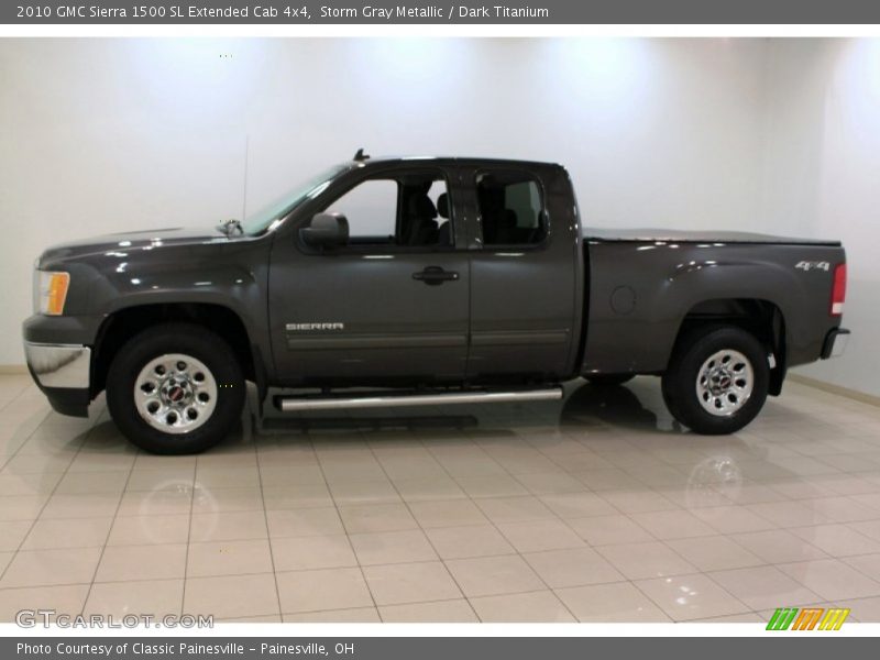Storm Gray Metallic / Dark Titanium 2010 GMC Sierra 1500 SL Extended Cab 4x4