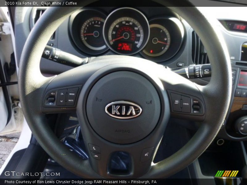 Clear White / Coffee 2010 Kia Forte EX
