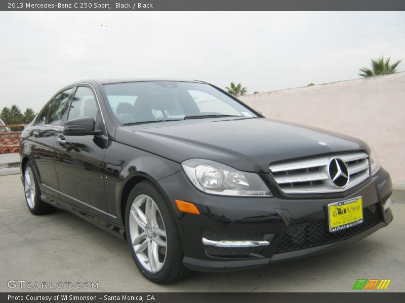 Black / Black 2013 Mercedes-Benz C 250 Sport