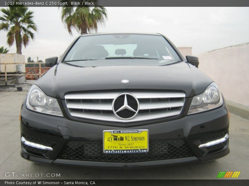Black / Black 2013 Mercedes-Benz C 250 Sport