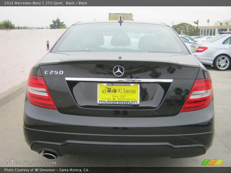 Black / Black 2013 Mercedes-Benz C 250 Sport