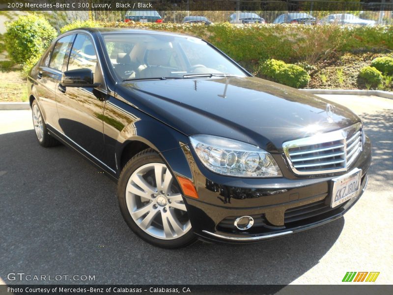 Black / Black 2009 Mercedes-Benz C 300 Luxury