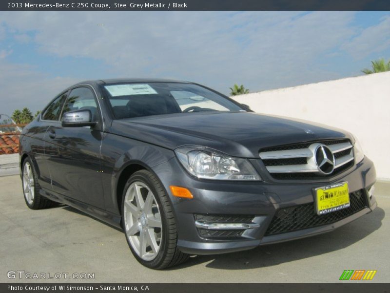 Steel Grey Metallic / Black 2013 Mercedes-Benz C 250 Coupe