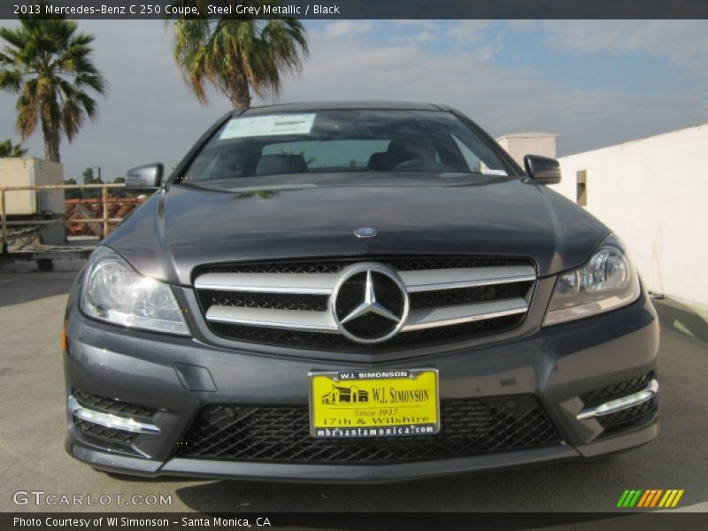Steel Grey Metallic / Black 2013 Mercedes-Benz C 250 Coupe