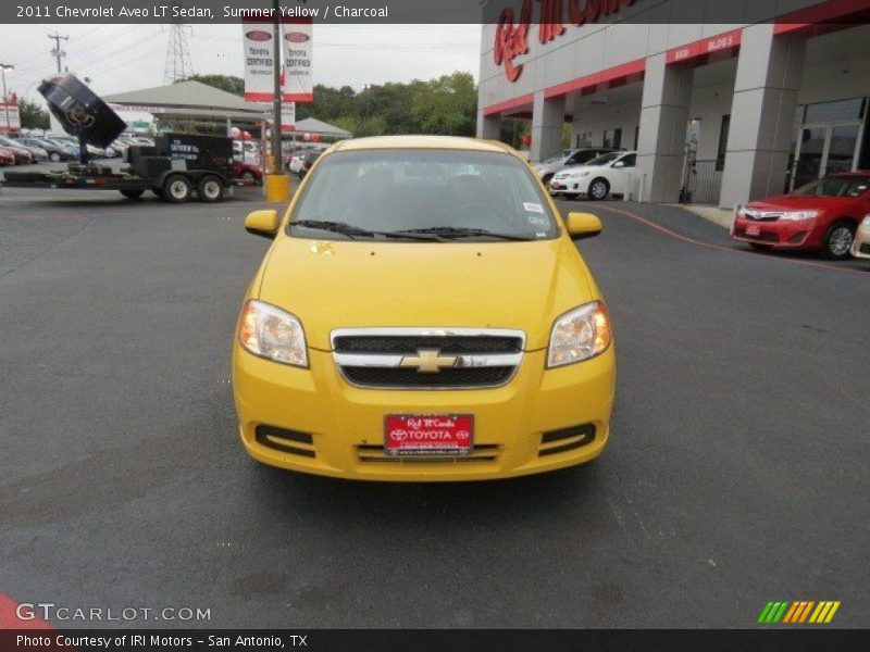 Summer Yellow / Charcoal 2011 Chevrolet Aveo LT Sedan
