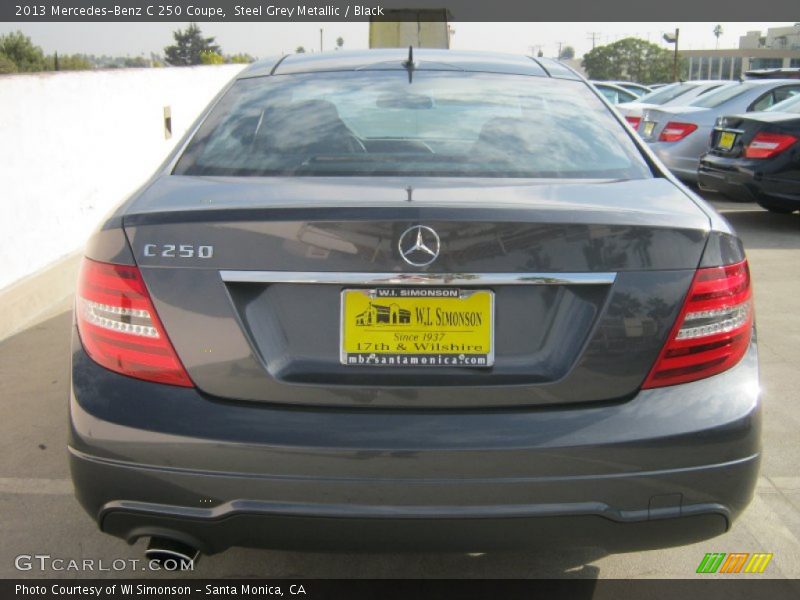 Steel Grey Metallic / Black 2013 Mercedes-Benz C 250 Coupe