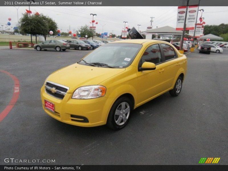 Summer Yellow / Charcoal 2011 Chevrolet Aveo LT Sedan