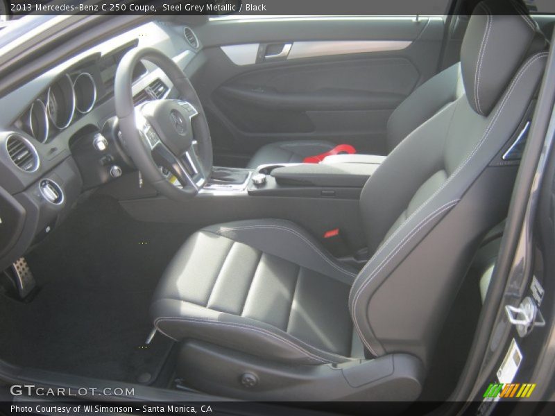 Steel Grey Metallic / Black 2013 Mercedes-Benz C 250 Coupe