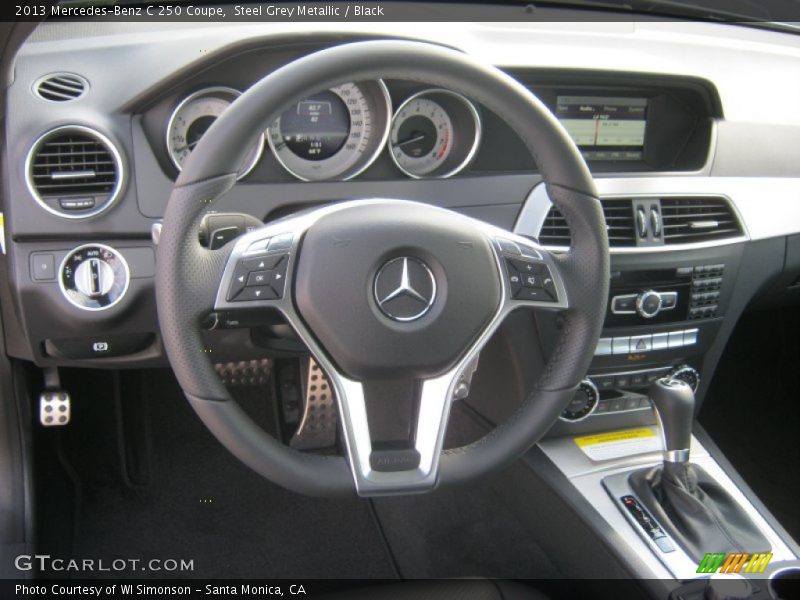 Steel Grey Metallic / Black 2013 Mercedes-Benz C 250 Coupe