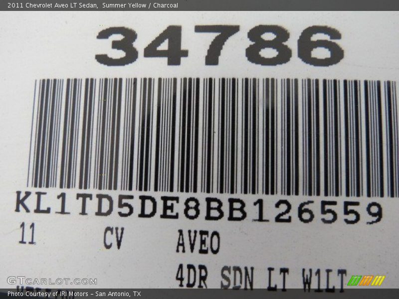 Summer Yellow / Charcoal 2011 Chevrolet Aveo LT Sedan