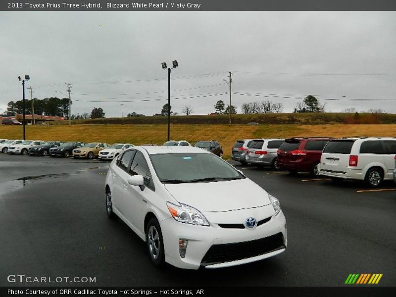 Blizzard White Pearl / Misty Gray 2013 Toyota Prius Three Hybrid