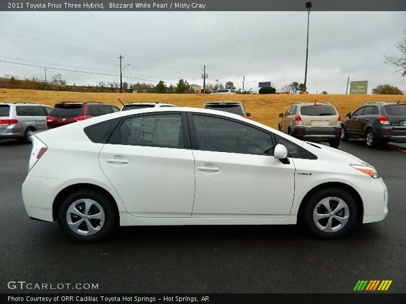 Blizzard White Pearl / Misty Gray 2013 Toyota Prius Three Hybrid