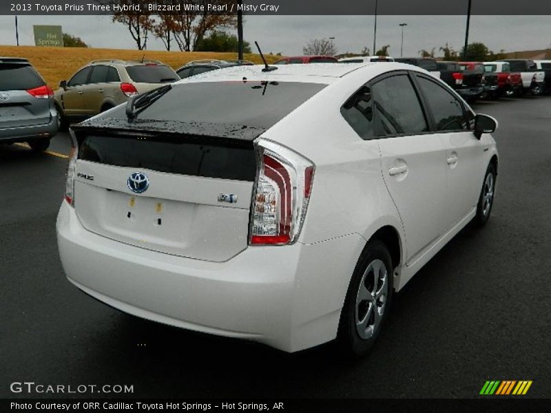 Blizzard White Pearl / Misty Gray 2013 Toyota Prius Three Hybrid