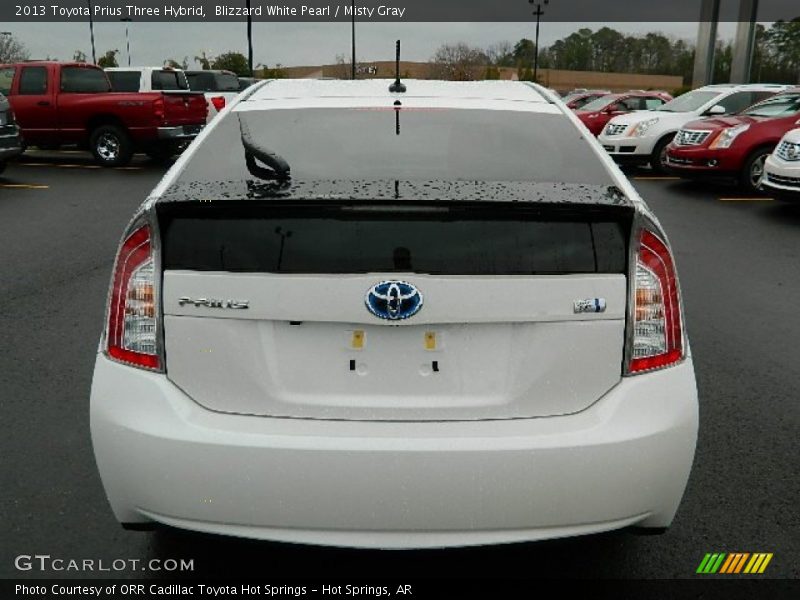 Blizzard White Pearl / Misty Gray 2013 Toyota Prius Three Hybrid