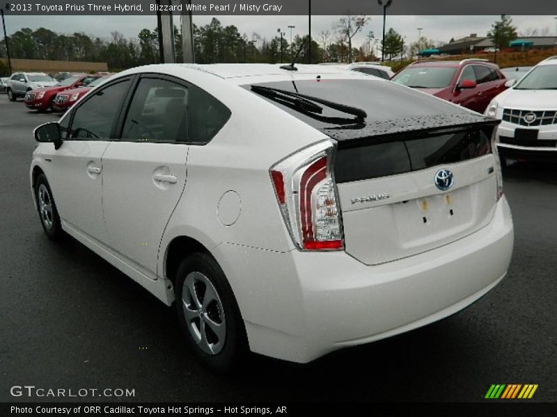 Blizzard White Pearl / Misty Gray 2013 Toyota Prius Three Hybrid