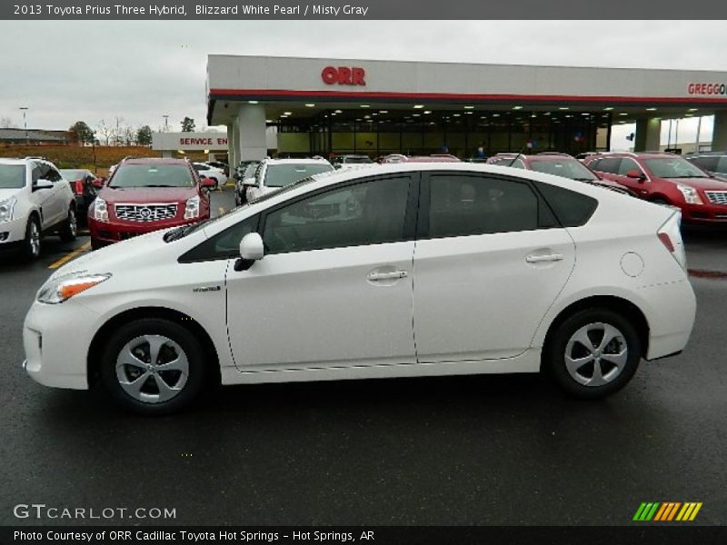 Blizzard White Pearl / Misty Gray 2013 Toyota Prius Three Hybrid