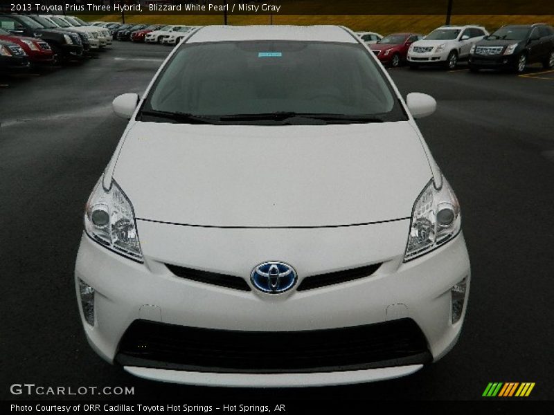 Blizzard White Pearl / Misty Gray 2013 Toyota Prius Three Hybrid