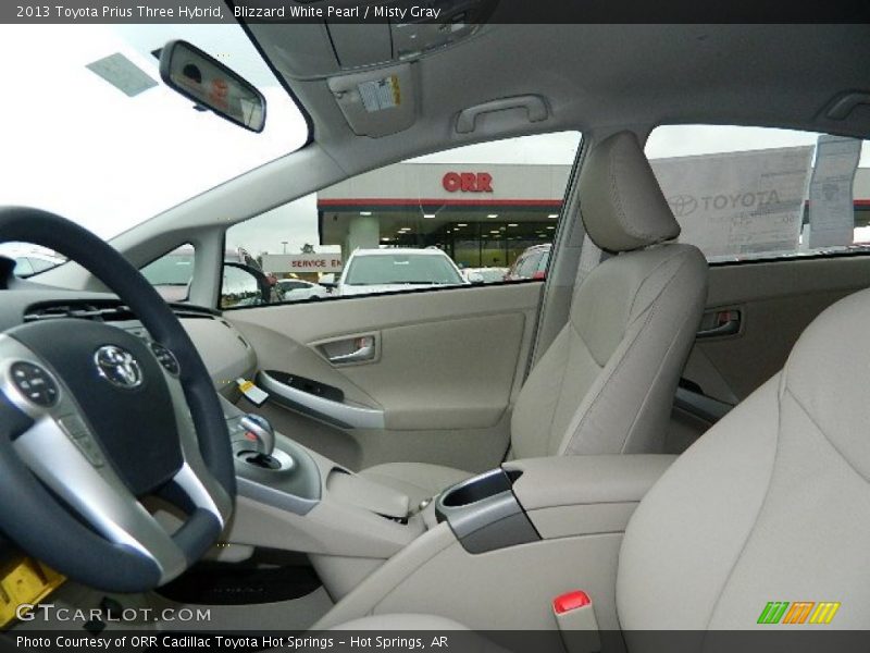 Blizzard White Pearl / Misty Gray 2013 Toyota Prius Three Hybrid