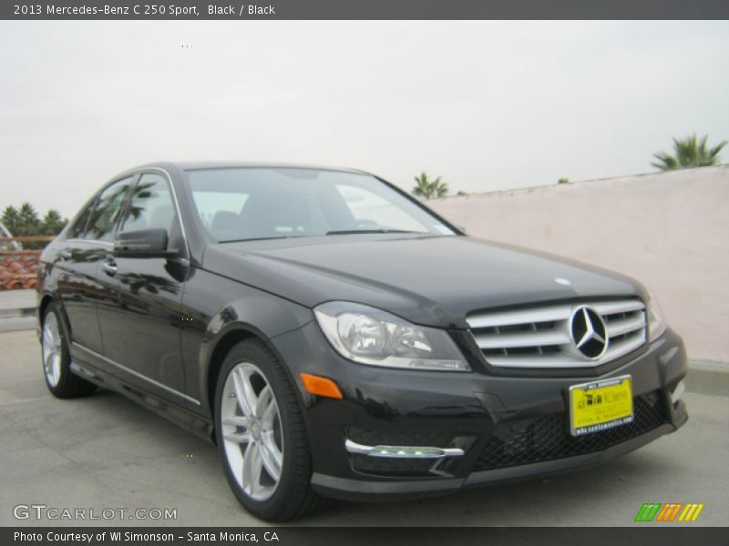 Black / Black 2013 Mercedes-Benz C 250 Sport