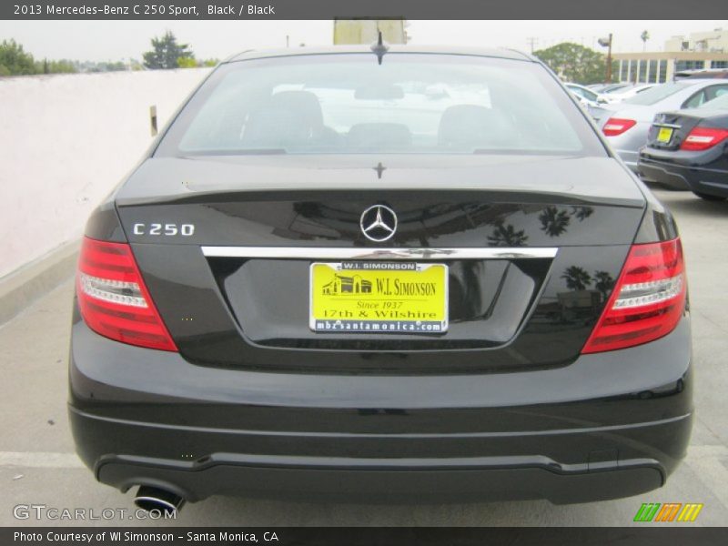 Black / Black 2013 Mercedes-Benz C 250 Sport