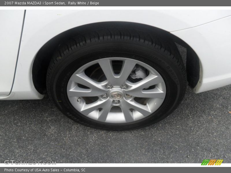 Rally White / Beige 2007 Mazda MAZDA3 i Sport Sedan
