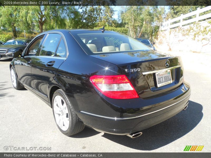Black / Black 2009 Mercedes-Benz C 300 Luxury