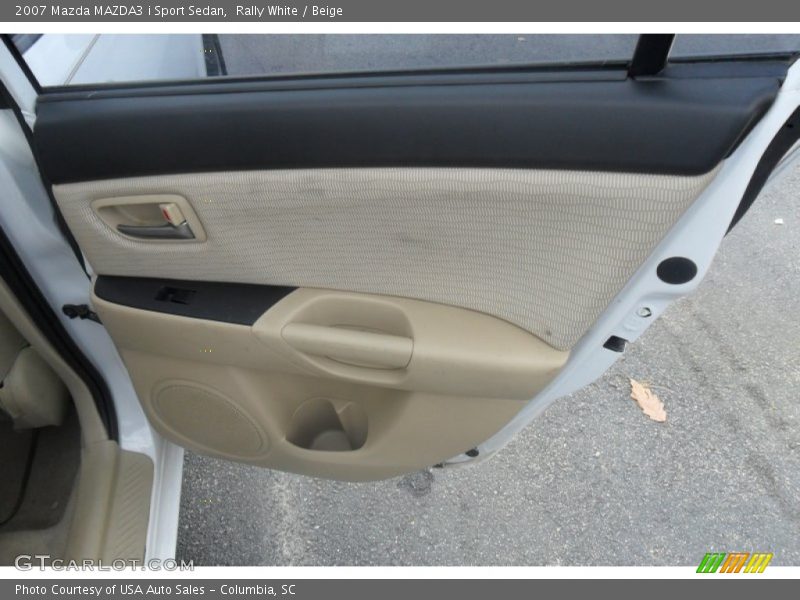 Rally White / Beige 2007 Mazda MAZDA3 i Sport Sedan