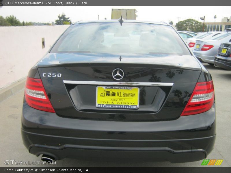 Black / Black 2013 Mercedes-Benz C 250 Sport