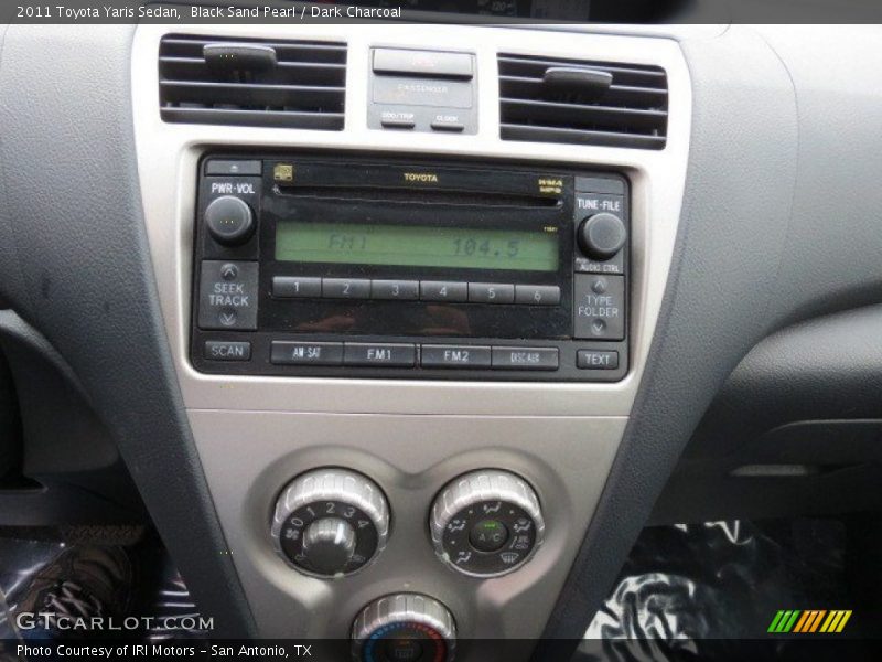 Black Sand Pearl / Dark Charcoal 2011 Toyota Yaris Sedan