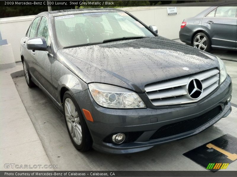 Steel Grey Metallic / Black 2009 Mercedes-Benz C 300 Luxury