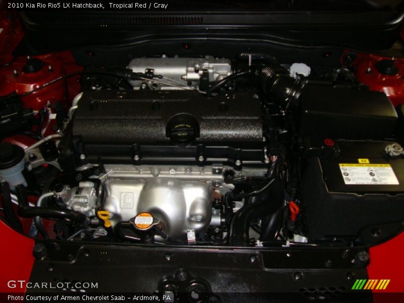  2010 Rio Rio5 LX Hatchback Engine - 1.6 Liter DOHC 16-Valve CVVT 4 Cylinder