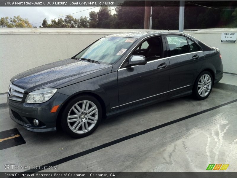 Steel Grey Metallic / Black 2009 Mercedes-Benz C 300 Luxury