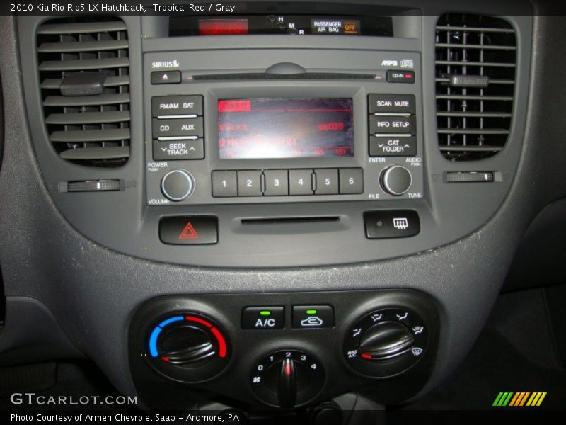 Controls of 2010 Rio Rio5 LX Hatchback