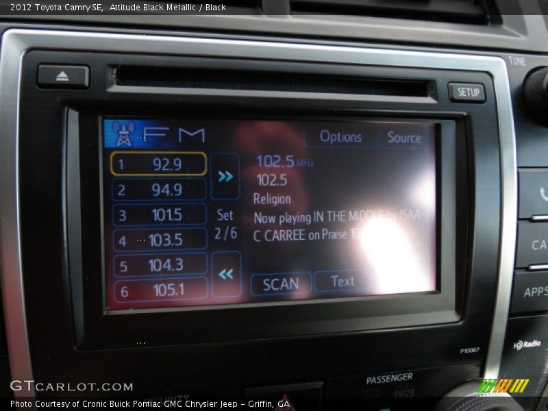 Attitude Black Metallic / Black 2012 Toyota Camry SE