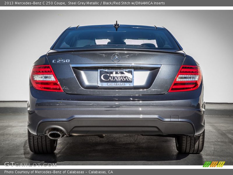 Steel Grey Metallic / Black/Red Stitch w/DINAMICA Inserts 2013 Mercedes-Benz C 250 Coupe