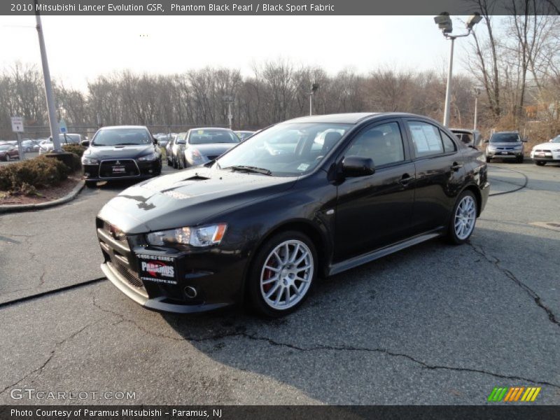 Phantom Black Pearl / Black Sport Fabric 2010 Mitsubishi Lancer Evolution GSR