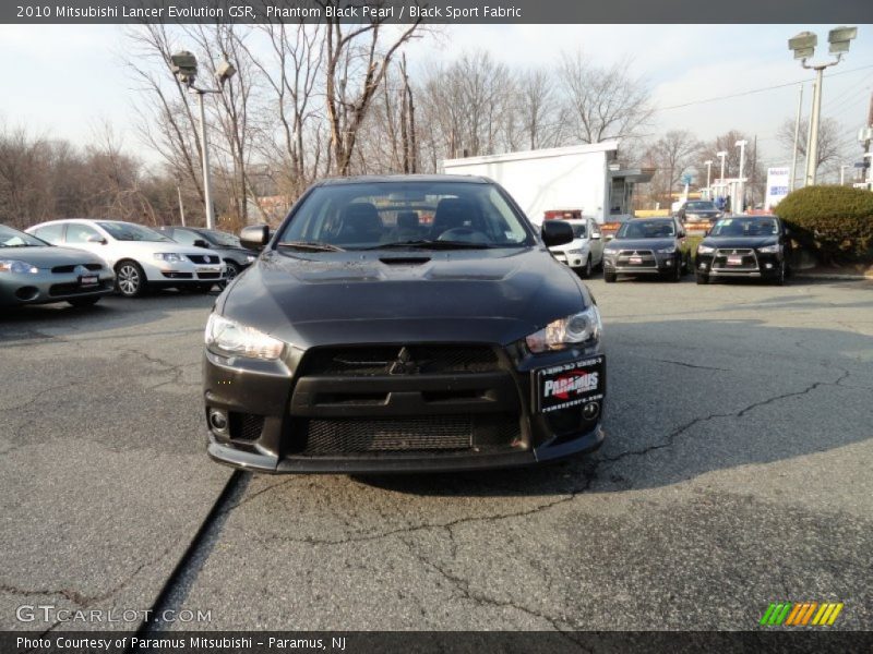 Phantom Black Pearl / Black Sport Fabric 2010 Mitsubishi Lancer Evolution GSR