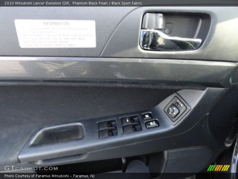 Phantom Black Pearl / Black Sport Fabric 2010 Mitsubishi Lancer Evolution GSR